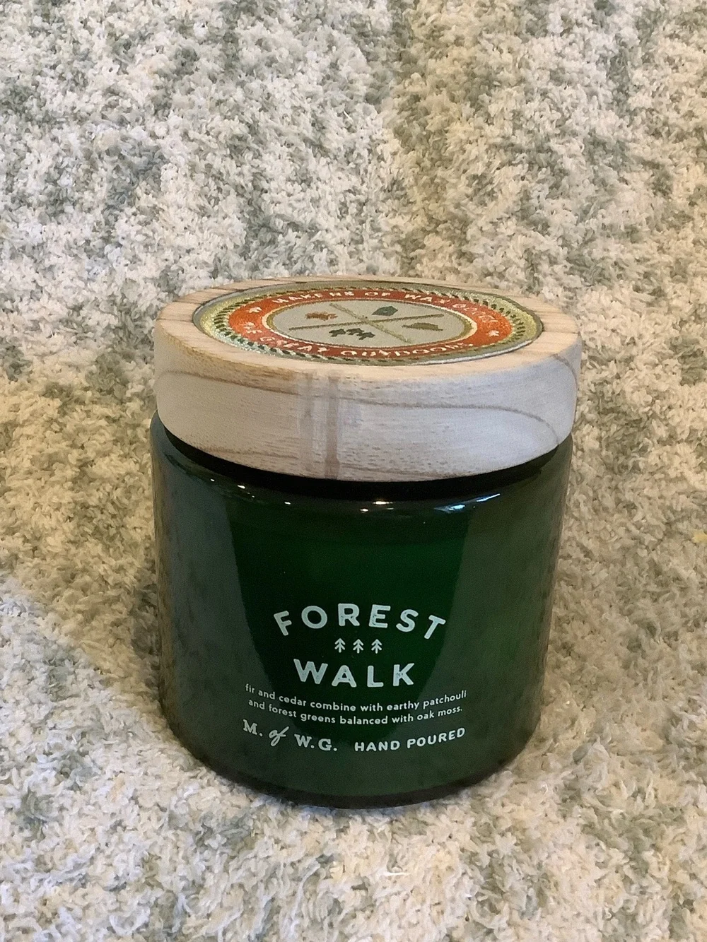 Forest Walk Hand Poured Scented Soy Wax Candle With Pressure Lid NWT 12.20 oz.